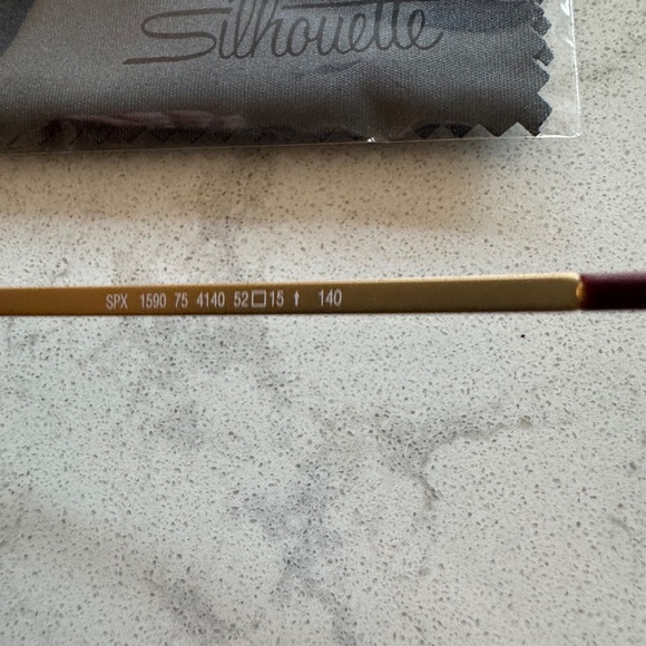 NIB Silhouette Urban Lite SPX 1590 75 4140 Blackberry Brass Frames - Picture 6 of 11